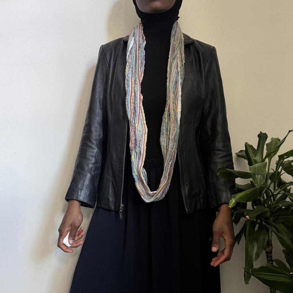 Vintage Multicolor skinny infinity scarf